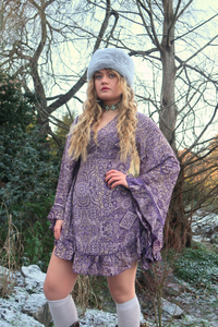 Venus Mini Wrap Dress in Joplin Purple Mandala