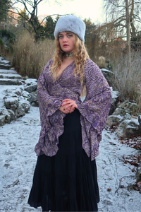 Venus Wrap Top in Joplin Purple Mandala