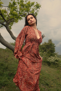 Stevie Maxi Dress in Bowie Red Mandala