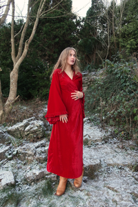 Khroma Venus Maxi Dress in Persephone Red Velvet