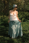 Pisces Crochet Skirt in Sicilian Blue