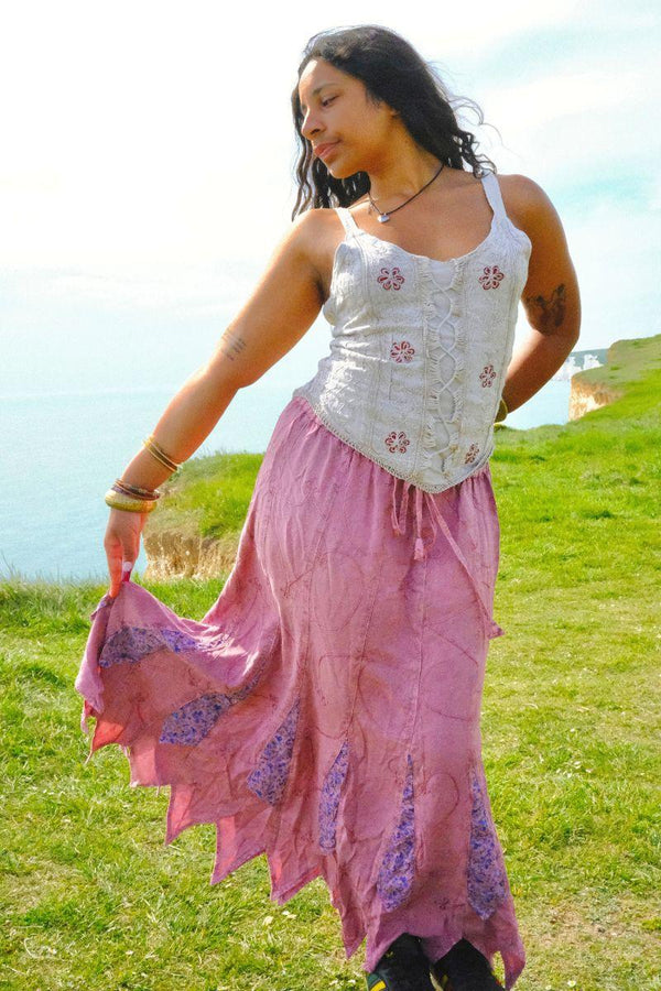 Pixie Maxi Skirt in Berry Pink - Free Size