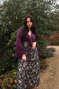 Venus Wrap Top in Witches Purple Lace