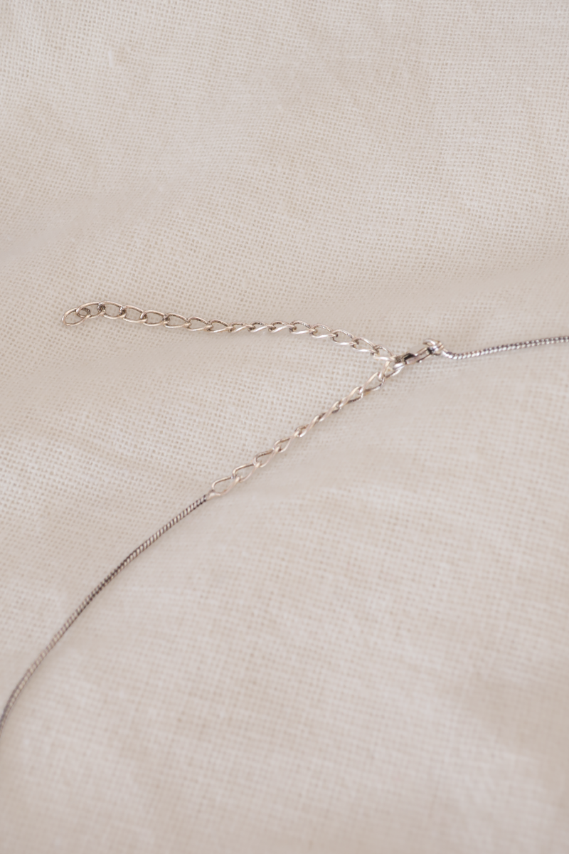Moonstone Droplets Silver Plated Necklace