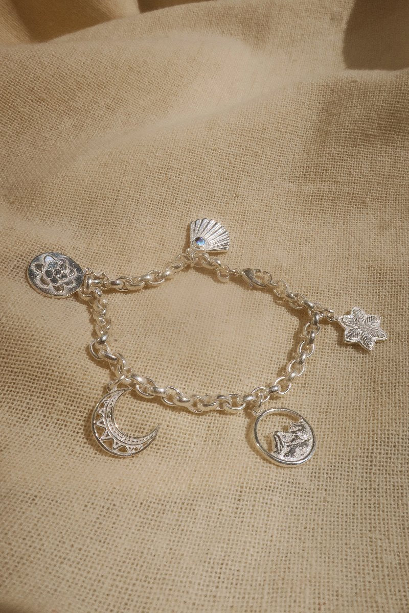 Nature's Elements Silver Charm Bracelet by All About Audrey