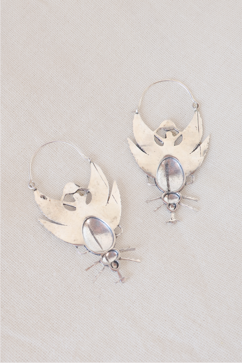 One With Nature Silver Plated Earrings
