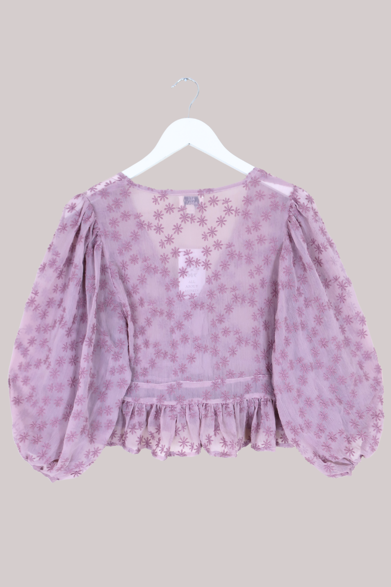 Catherine Sheer Blouse in Storybook Purple