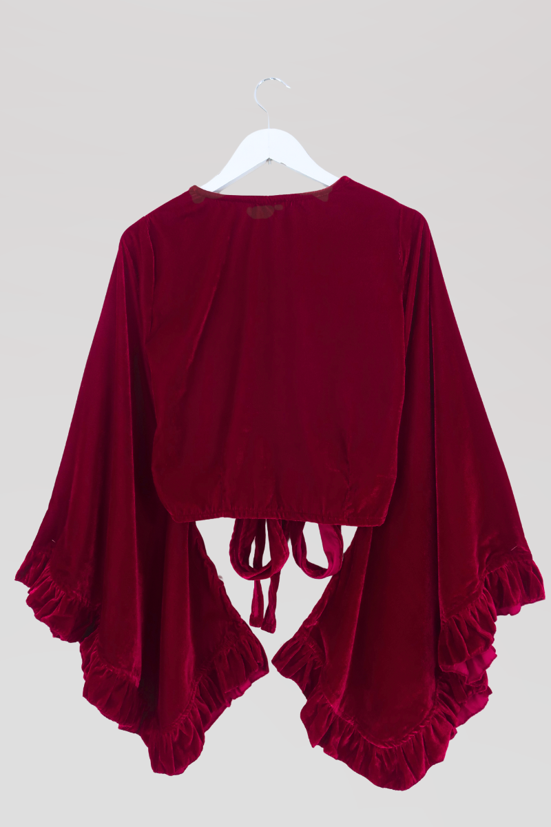 Khroma Venus Wrap Top in Panther Pink Velvet by all about audrey