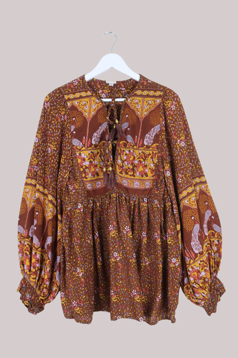 Peacock Prairie Top in Gingerbread