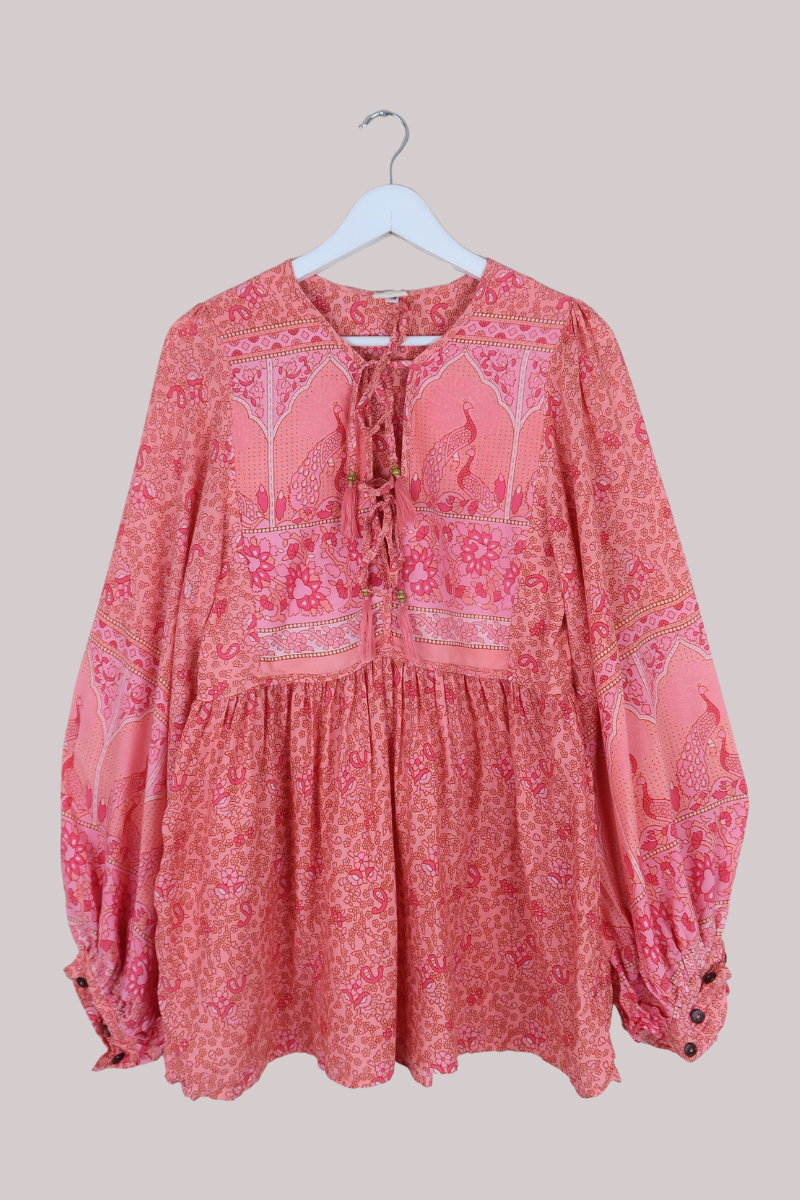 Peacock Prairie Top in Peachy Rose