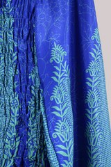 Pearl Vintage Sari Top - Azure Blue & Green - Free Size by All About Audrey