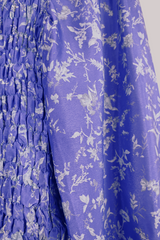 Pearl Vintage Sari Top - Periwinkle Wildflowers - Free Size by All About Audrey