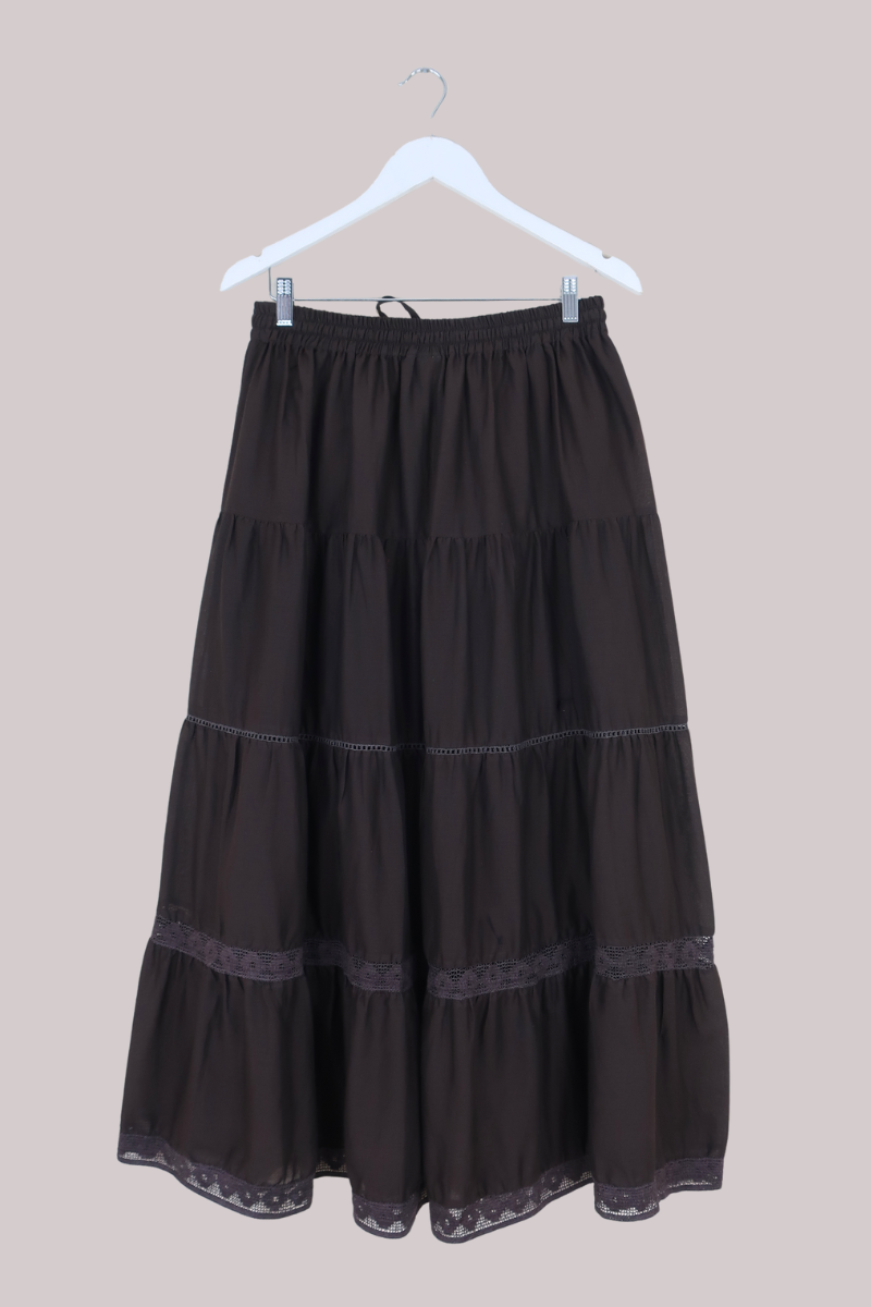 Pisces Crochet Skirt in Tuscan Brown