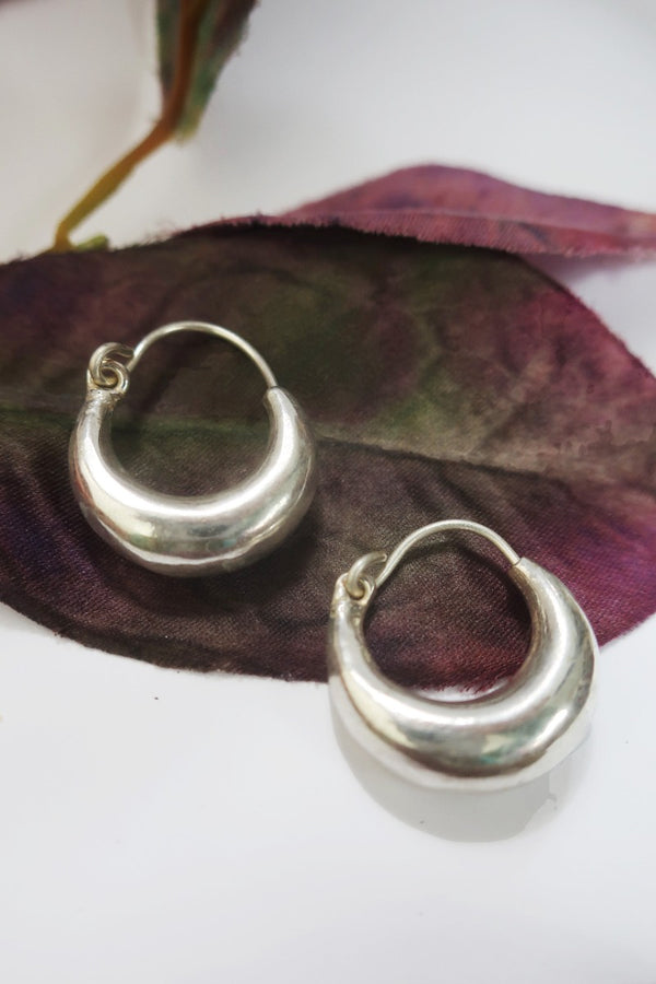 Small Hoop Earrings in Silver Plated Brass by all about audrey