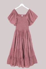 Charlotte Maxi Dress in Journal Brown Broderie Anglaise