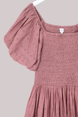 Charlotte Maxi Dress in Journal Brown Broderie Anglaise