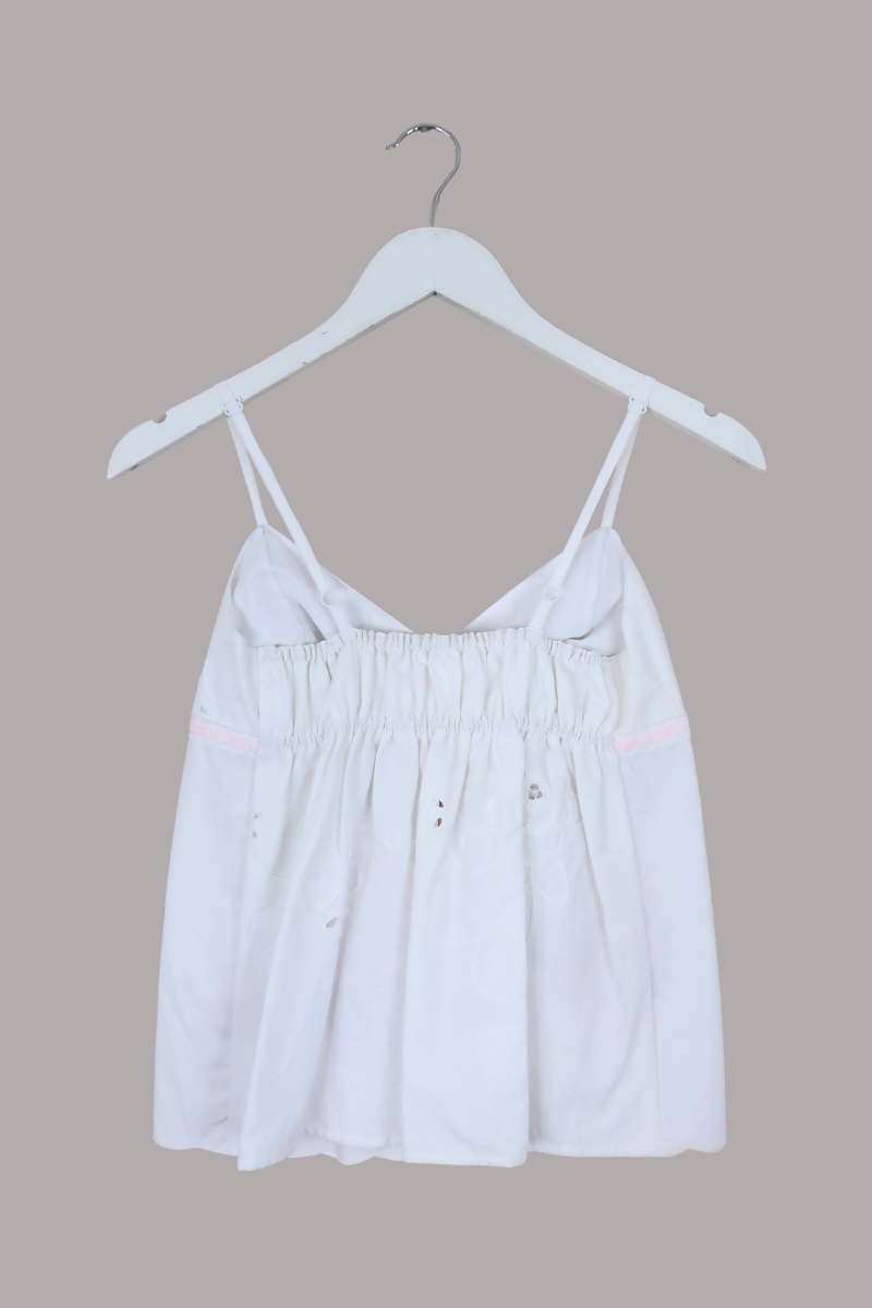Babydoll Vintage Tablecloth Top in Easter Bunny Picnic - Size XS