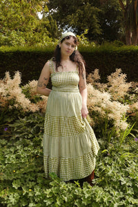 Rosie Maxi Skirt in Apple Green Gingham by All About Audrey