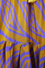 SALE Rosie Midi Skirt - Autumn Gold Air Currents - Vintage Indian Sari - Free Size