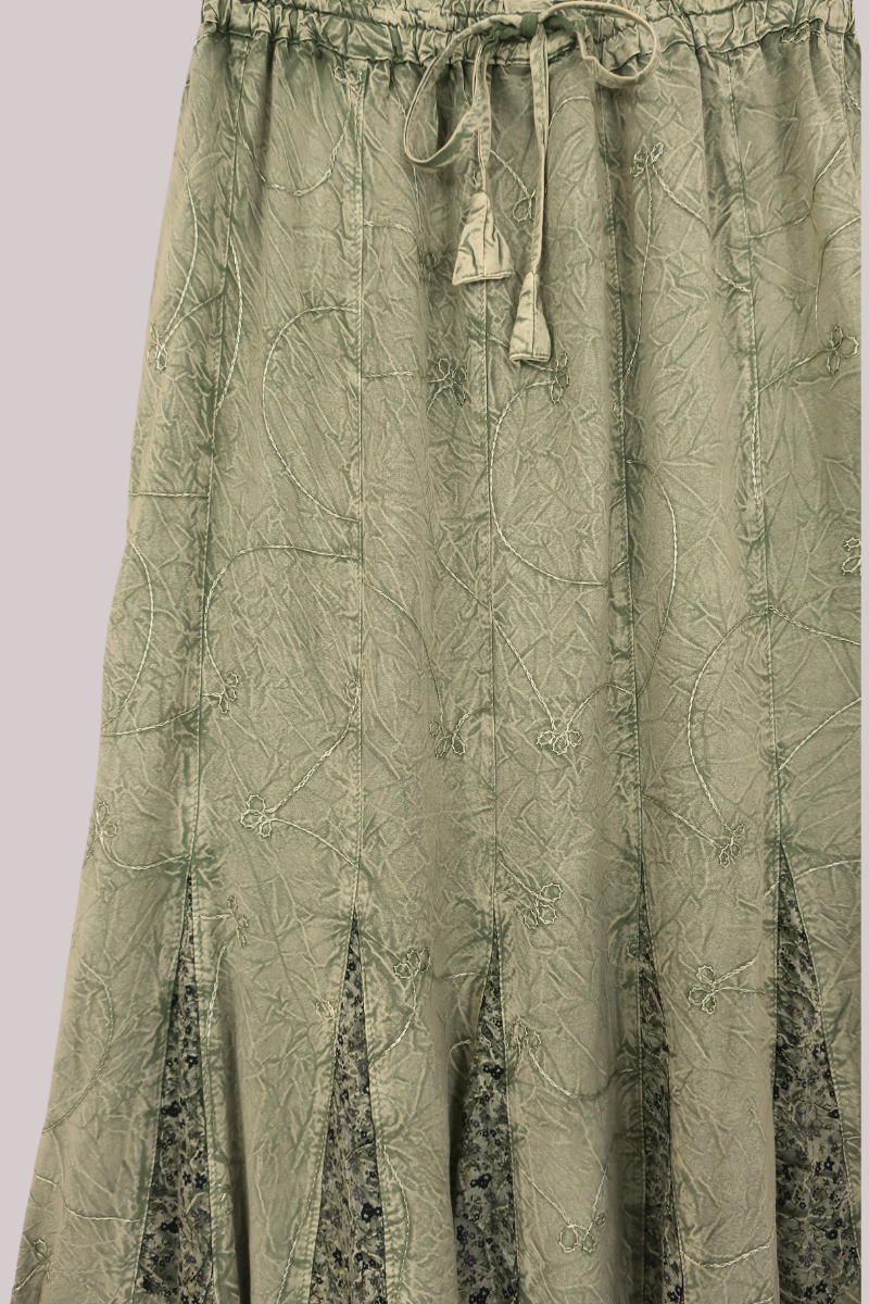 Pixie Maxi Skirt in Dusty Sage - Free Size