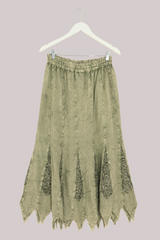 Pixie Maxi Skirt in Dusty Sage - Free Size