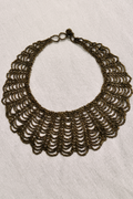 Bronze Scalloped Beaded Collar Necklace by All About Audrey
