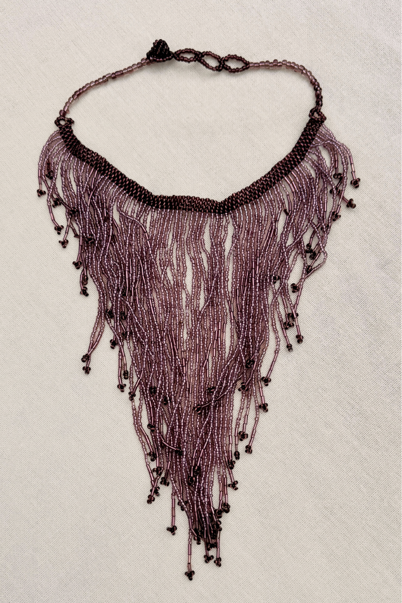 Lavender Waterfall Beaded Necklace by All About Audrey