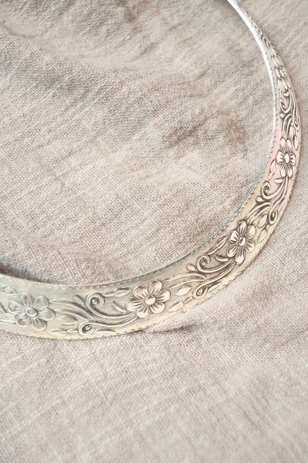 Guinevere Torque Necklace in Silver