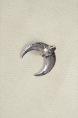 Big Crescent Moon Silver Plated Ring