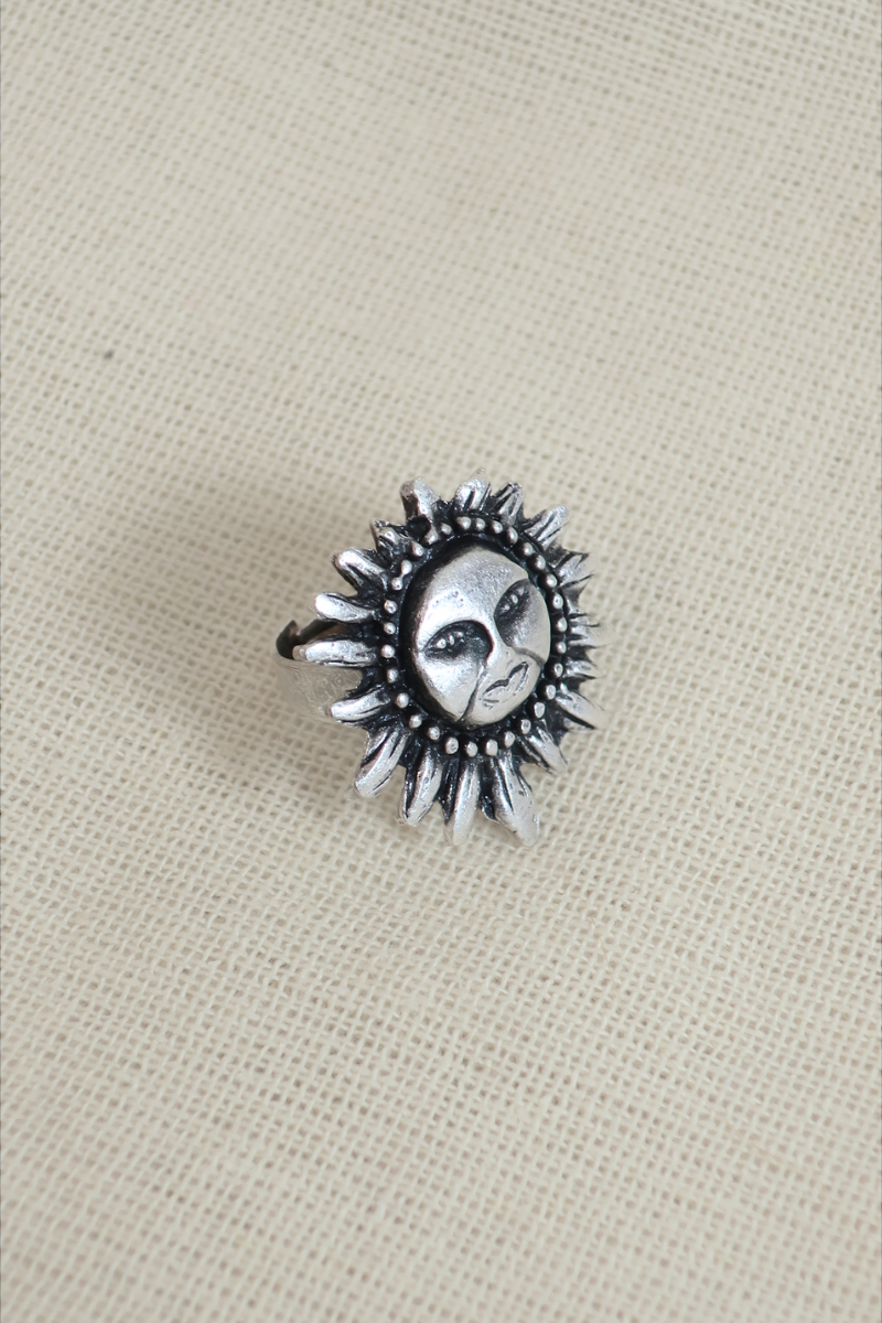 Solar Power Silver Plated Ring