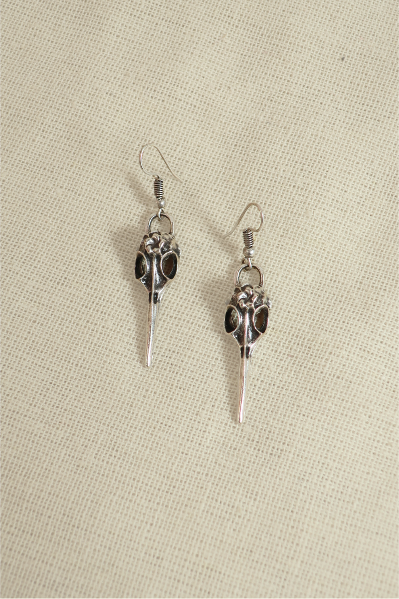 Khonsu's Skull Silver Plated Earrings