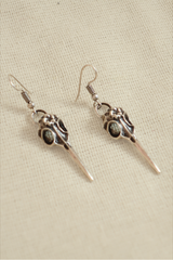 Khonsu's Skull Silver Plated Earrings