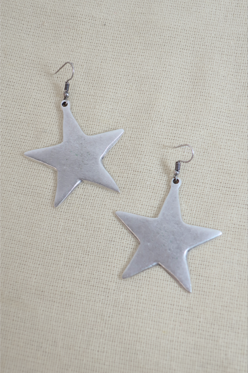 'Baby, You're A Big Star' Silver Plated Earrings