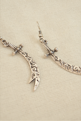 Cutlass Silver Plated Earrings