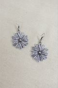 Flower of Feathers Silver Plated Earrings