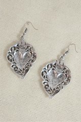 Set My Heart on Fire Silver Plated Earrings