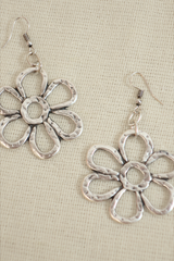 Flower Power Silver Plated Earrings