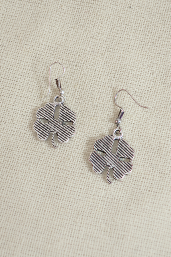 Luck of the Clover Silver Plated Earrings