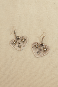 Queen Of Hearts Silver Plated Earrings