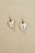 Mercurial Heart Silver Plated Earrings