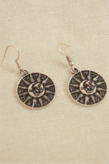 Dawn of the Zodiac Silver Plated Earrings