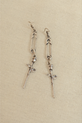 A Lover and a Fighter Silver Plated Earrings