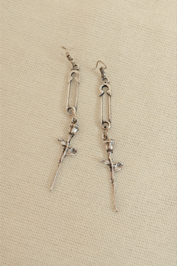 A Lover and a Fighter Silver Plated Earrings