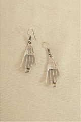 'Whose Hand Is On My Shoulder?' Silver Plated Earrings