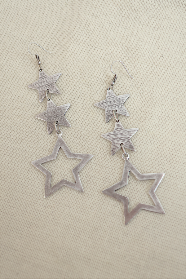 Orion's Belt Silver Plated Earrings