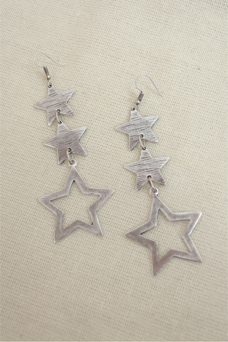 Orion's Belt Silver Plated Earrings
