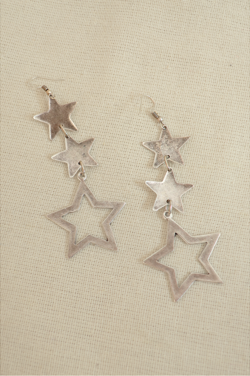 Orion's Belt Silver Plated Earrings