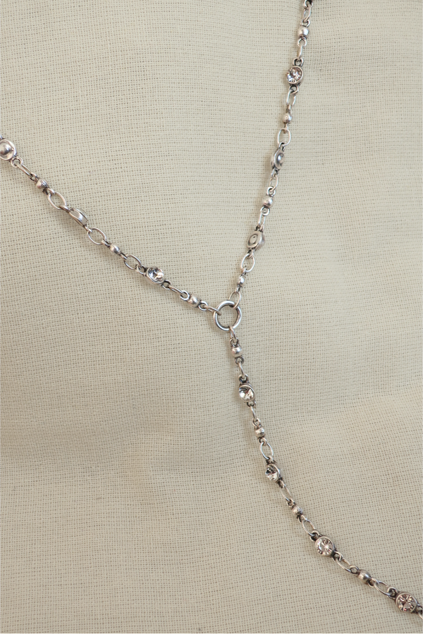 Chain of Zirconia Silver Plated Necklace
