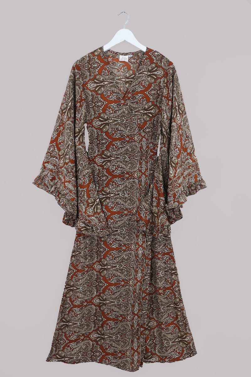 venus paisley boho dress Cupshe Resort Dress| Boho Paisley Plunging Maxi Dress - Blue