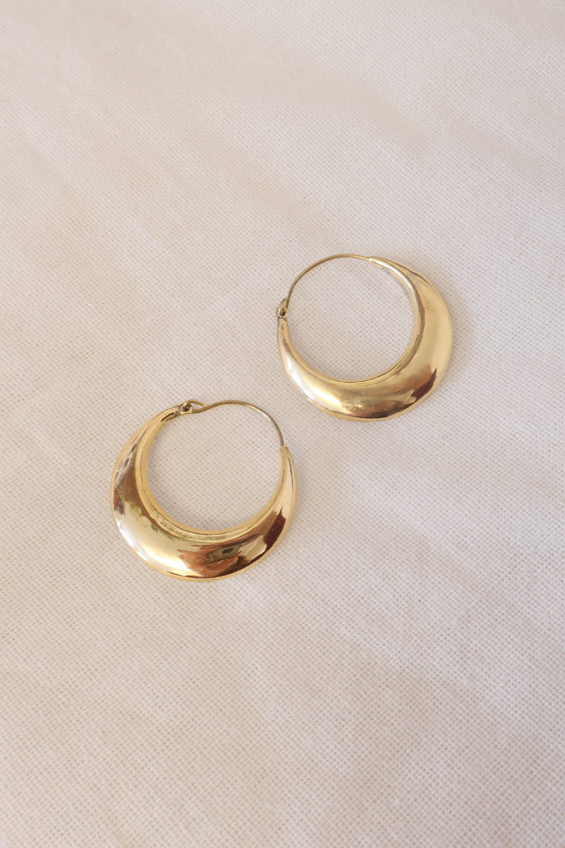 Slim Gold Plated Hoop Earrings